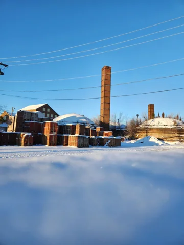 Continental factory in winter