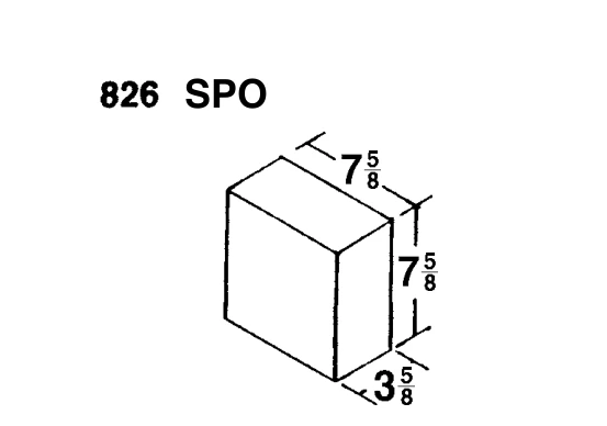 8 × 8 × 4 Solid product drawing