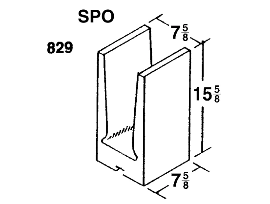 8 × 16 × 8 Beam Lintel With Groove product drawing