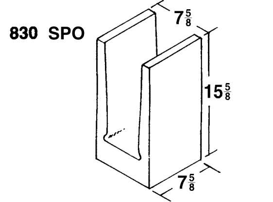 8 × 16 × 8 Beam Lintel product drawing