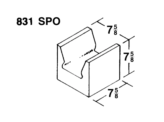 8 × 8 × 8 Beam Lintel product drawing