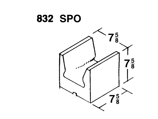 8 × 8 × 8 Beam Lintel With Groove product drawing