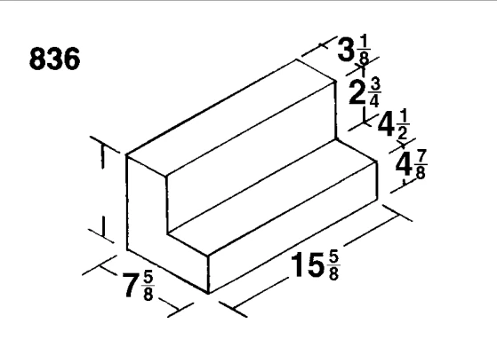 8 × 8 × 16 FHA Solid Header product drawing