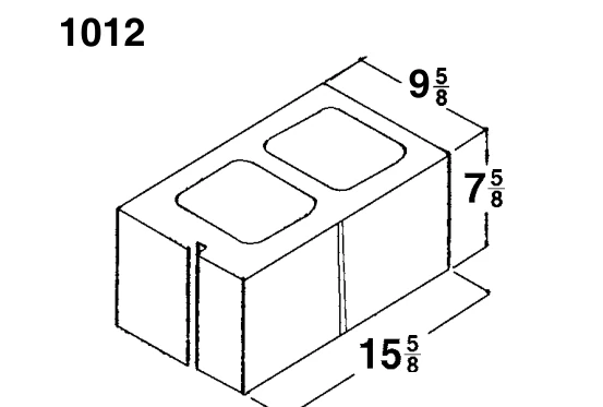 10 × 8 × 16 Combination Corner Scored 1-Side product drawing