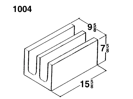 10 × 8 × 16 Bond Beam product drawing