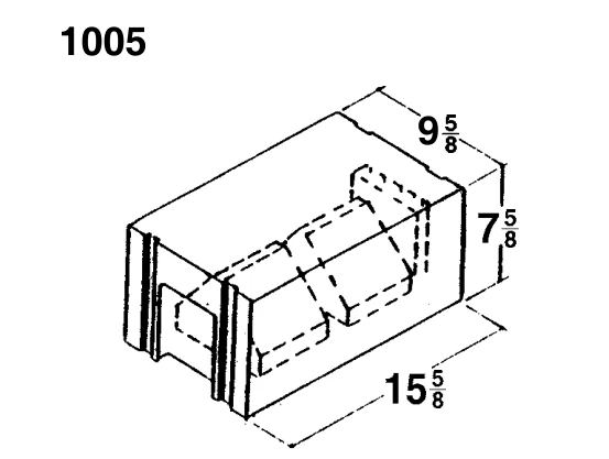 10 × 8 × 16 Termite FHA product drawing