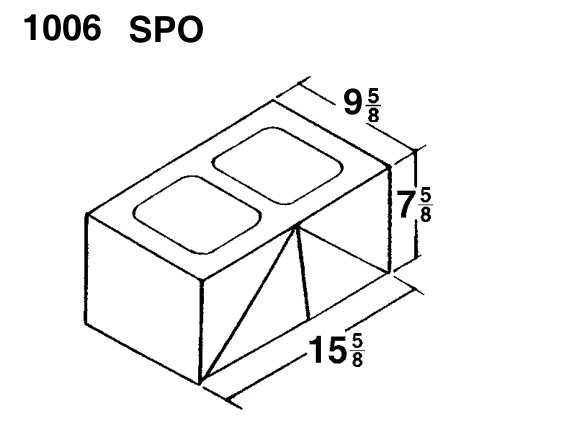 10 × 8 × 16 Hi-Lite product drawing