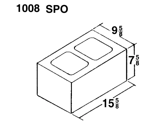 10 × 8 × 16 Pier product drawing