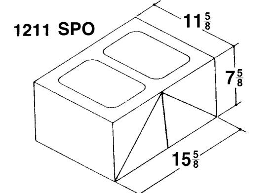 12 × 8 × 16 Hi-Lite product drawing