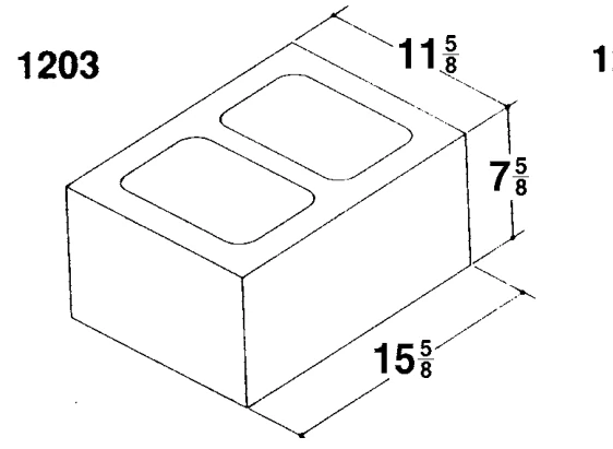 12 × 8 × 16 Pier product drawing