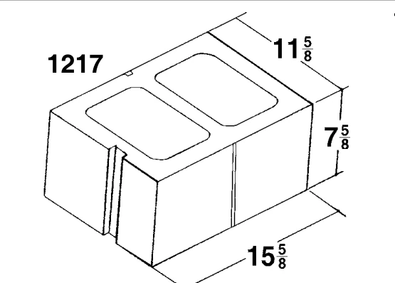 12 × 8 × 16 Comb Corner Score 2-Side product drawing