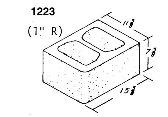 12 × 8 × 16 Single Bullnose Corner product drawing
