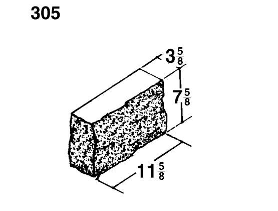 4 × 8 × 12 Split Face Corner product drawing