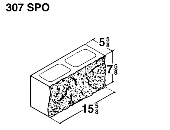 6 × 8 × 16 Split Double Corner product drawing