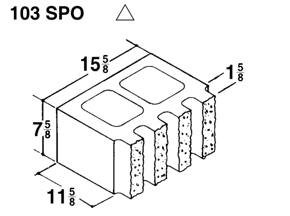 12 × 8 × 16 4-Flute C-Corner product drawing