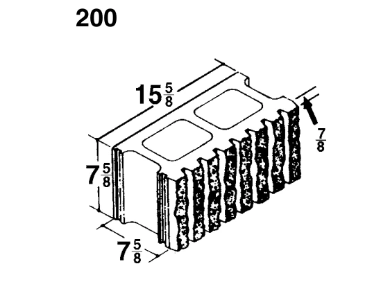 8 × 8 × 16 8-Flute product drawing