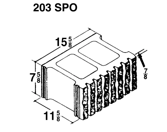 12 × 8 × 16 8-Flute product drawing