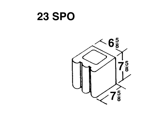 7 × 8 × 8 Rounded Flute product drawing