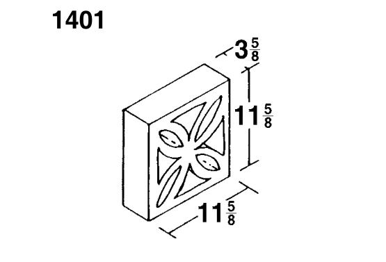4 × 12 × 12 Daisy product drawing