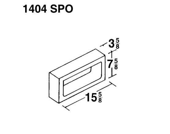 4 × 8 × 16 Oblong product drawing