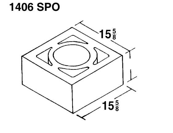 16 × 8 × 16 Circle product drawing