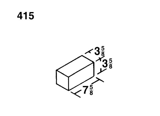 4 × 4 × 8 Solid product drawing