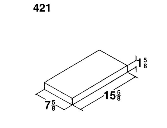 2 × 8 × 16 Solid product drawing