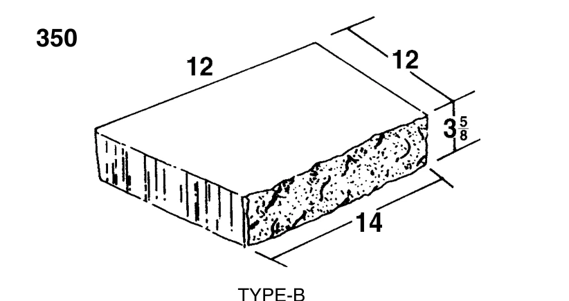 VERSA-LOK 12 × 3 × 14 Type-B Cap product drawing