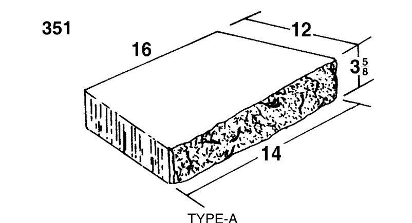 VERSA-LOK 16 × 3 × 14 Type-A Cap product drawing