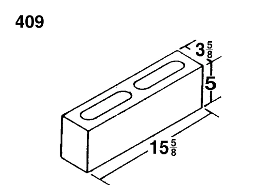 4 × 5 × 16 5” High product drawing