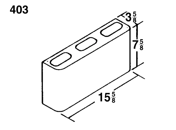 4 × 8 × 16 Double Bull Nose Pilaster product drawing