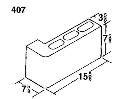 4 × 8 × 16 L Corner Bullnose product drawing