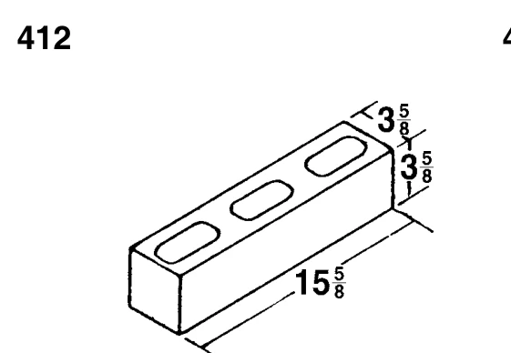 4 × 4 × 16 4” High product drawing