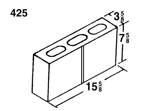 4 × 8 × 16 Scored 1-Side product drawing