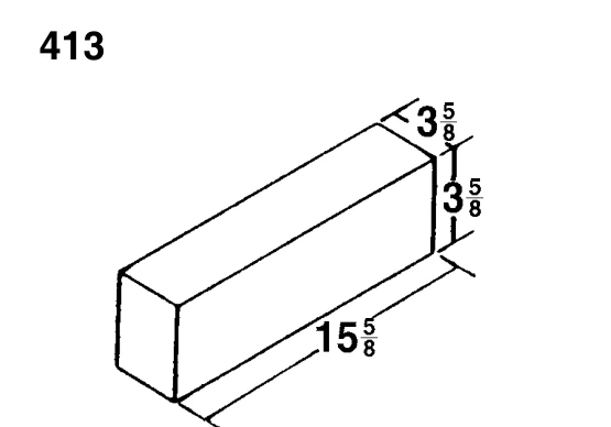 4 × 4 × 16 4” High Solid product drawing