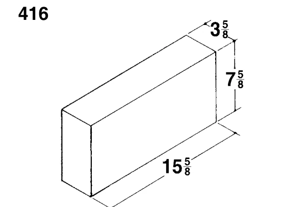 4 × 8 × 16 Solid product drawing