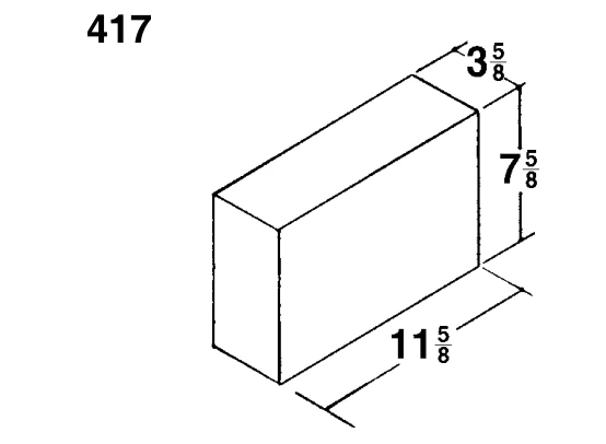 4 × 8 × 12 Solid product drawing