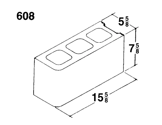6 × 8 × 16 Bullnose Corner product drawing