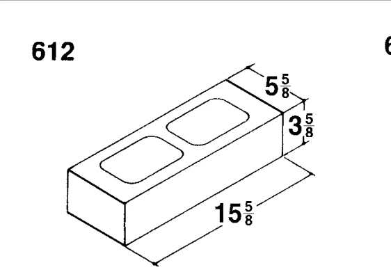 6 × 4 × 16 4” High product drawing
