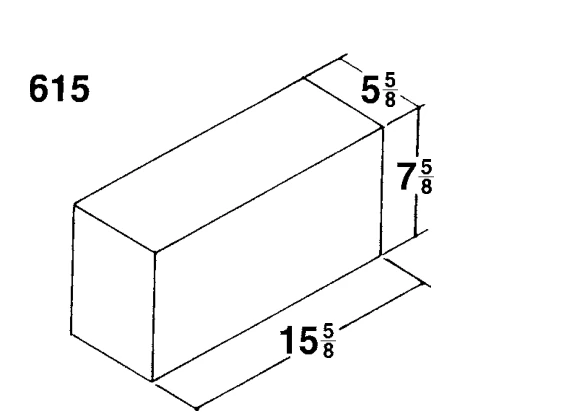 6 × 8 × 16 Solid product drawing