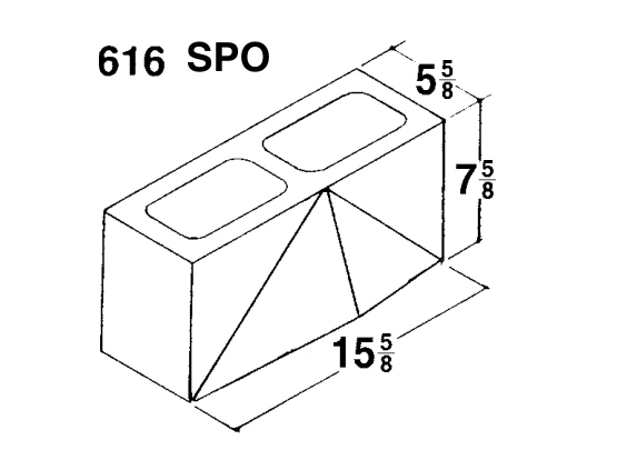 6 × 8 × 16 Hi-Lite product drawing