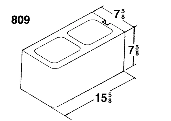 8 × 8 × 16 Bullnose Corner With Groove 1” Rad product drawing
