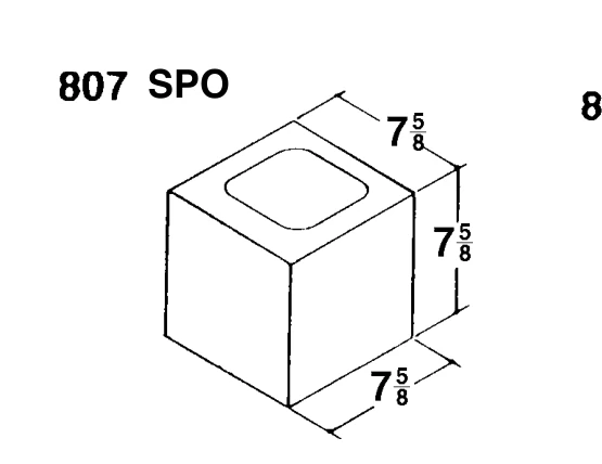 8 × 8 × 8 Pier Block product drawing