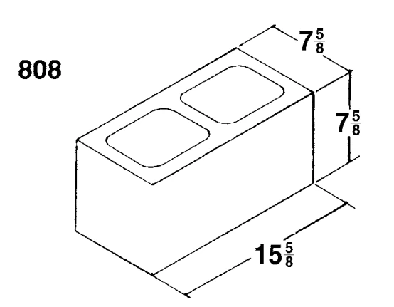 8 × 8 × 16 Double Corner Pilaster product drawing