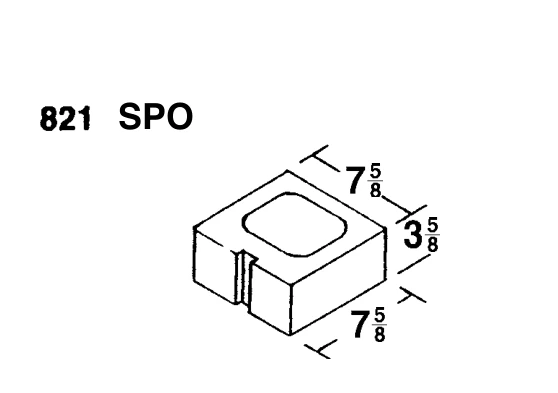 8 × 4 × 8 4” Half-High product drawing