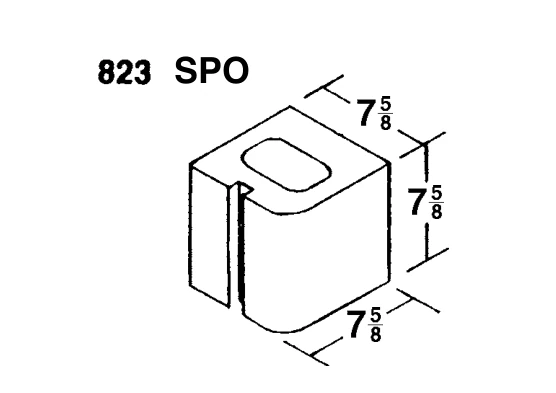 8 × 8 × 8 Bullnose Sash 1” Rad product drawing