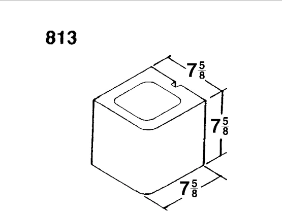8 × 8 × 8 Bullnose Corner “1 Rad product drawing