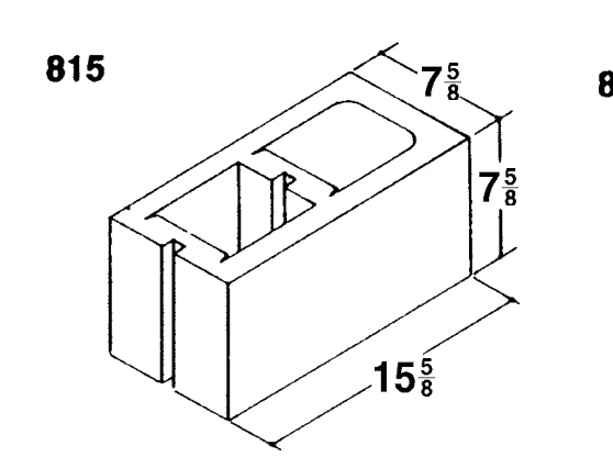 8 × 8 × 16 Knock-Out product drawing