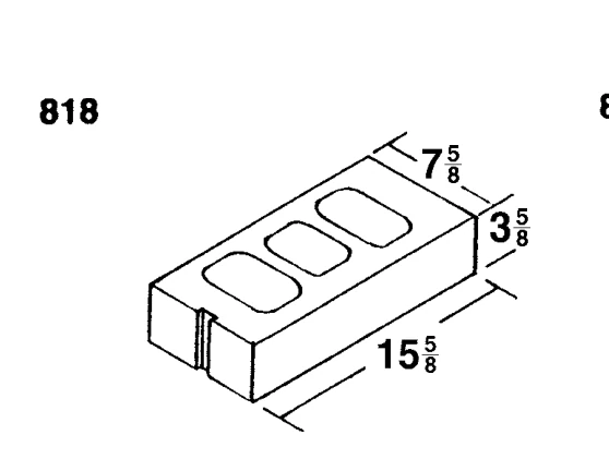 8 × 4 × 16 4” High With Groove product drawing