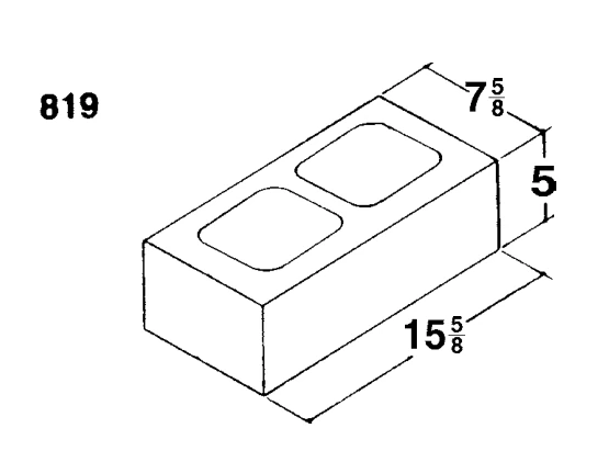 8 × 5 × 16 5” High With Groove product drawing